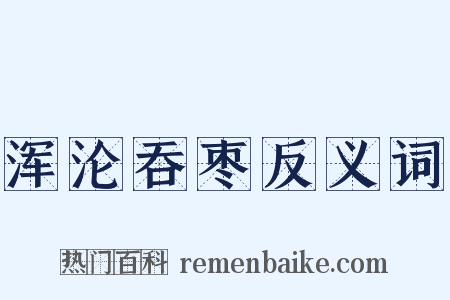 浑沦吞枣反义词是什么意思的图片